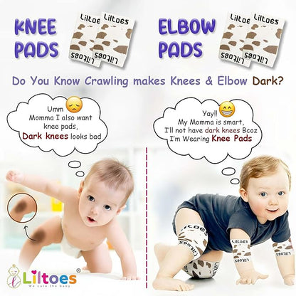 Baby Head Protector for Safety of Kids 6M to 3 Years- Baby Safety Helmet with Proper Air Ventilation & Corner Guard Protection + 1 Pair Knee Pad + 1 Pair Elbow Pad
