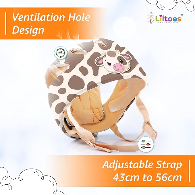 Baby Head Protector for Safety of Kids 6M to 3 Years- Baby Safety Helmet with Proper Air Ventilation & Corner Guard Protection + 1 Pair Knee Pad + 1 Pair Elbow Pad