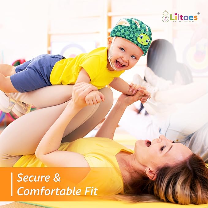 Baby Head Protector for Safety of Kids 6M to 3 Years- Baby Safety Helmet with Proper Air Ventilation & Corner Guard Protection + 1 Pair Knee Pad + 1 Pair Elbow Pad