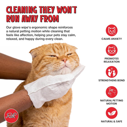 Complete Care Kit for Dogs & Cats | Dental Wipes + Grooming Gloves | Full Body Hygiene Solution | Vanilla Coconut Fragrance
