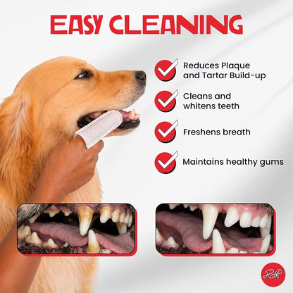 Complete Care Kit for Dogs & Cats | Dental Wipes + Grooming Gloves | Full Body Hygiene Solution | Vanilla Coconut Fragrance