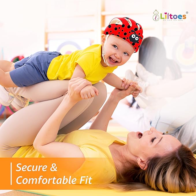 Baby Head Protector for Safety of Kids 6M to 3 Years- Baby Safety Helmet with Proper Air Ventilation & Corner Guard Protection + 1 Pair Knee Pad + 1 Pair Elbow Pad