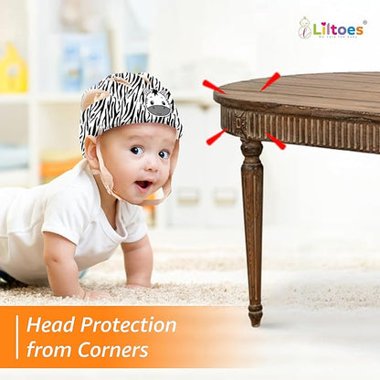 Baby Head Protector for Safety of Kids 6M to 3 Years- Baby Safety Helmet with Proper Air Ventilation & Corner Guard Protection + 1 Pair Knee Pad + 1 Pair Elbow Pad