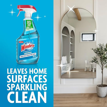 Windex Original Glass Cleaner Spray | Streak-Free Shine | Ammonia-D Formula | 23 fl oz (680ml)