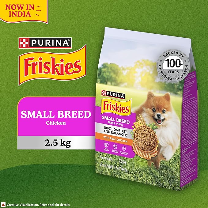 Friskies Chicken Small Breed Adult Dog Food, Dry Dog Food, Balanced Nutrition, 2.5 kg