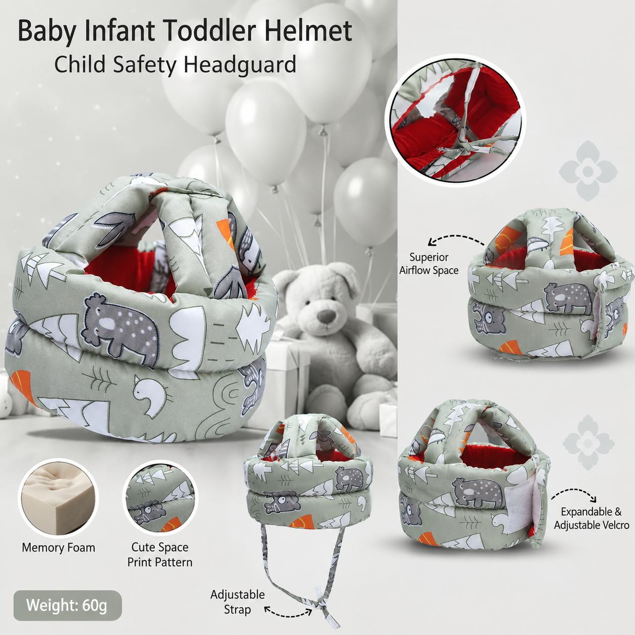 Toddler Helmet No Bump Safety Head Cushion