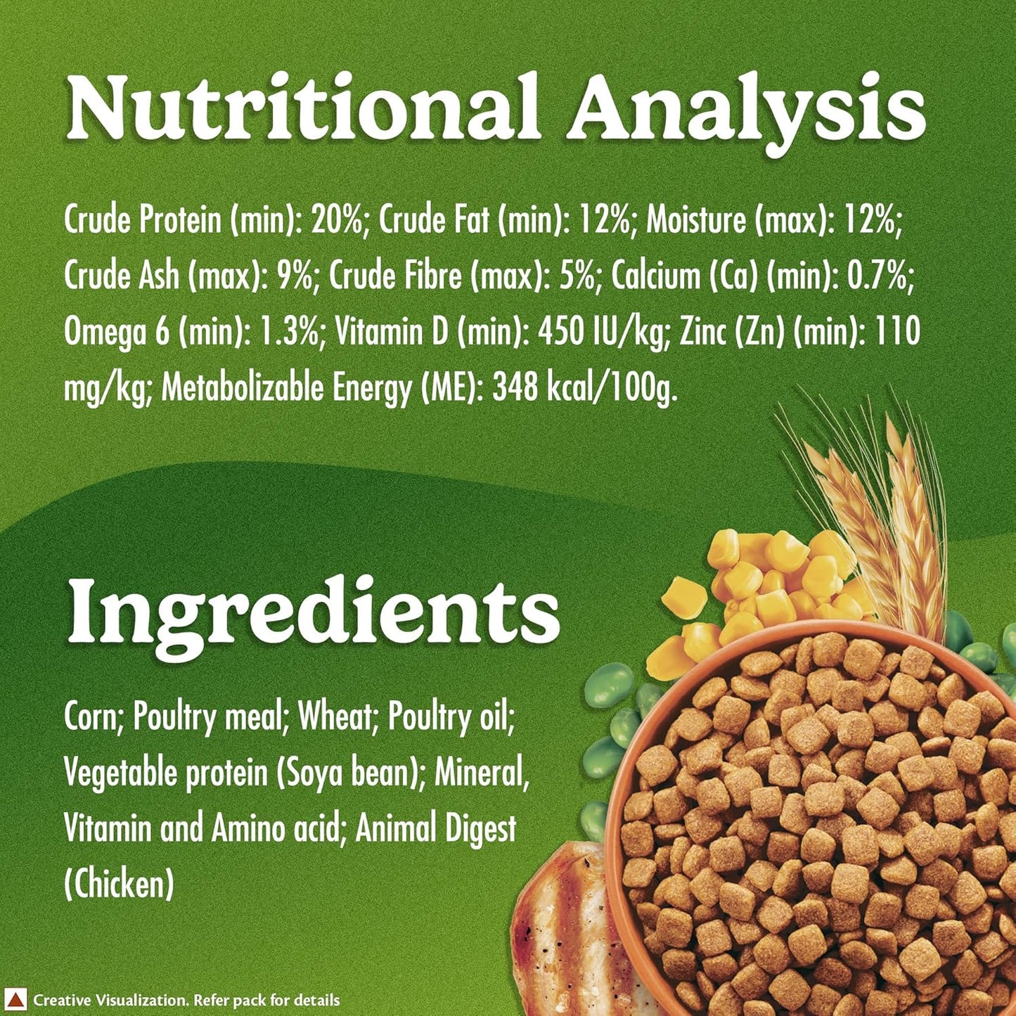 Friskies Chicken Small Breed Adult Dog Food, Dry Dog Food, Balanced Nutrition, 2.5 kg