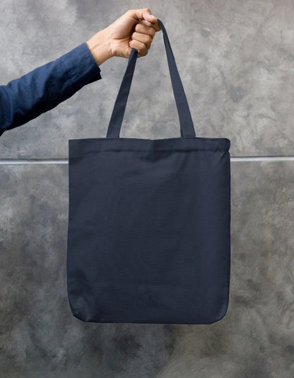 I Need Coffee Now Cute Kitten Black Canvas Tote Bag | Reusable Eco-Friendly Shoulder Shopping Bag
