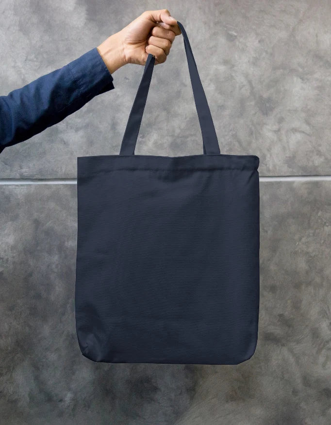 Be Kind To Your Mind Mental Health Navy Canvas Tote Bag | Reusable Eco-Friendly Shoulder Shopping Bag