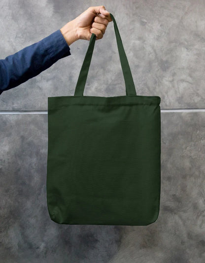Be-leaf In Yourself Dark Green Canvas Tote Bag | Reusable Eco-Friendly Shoulder Bag