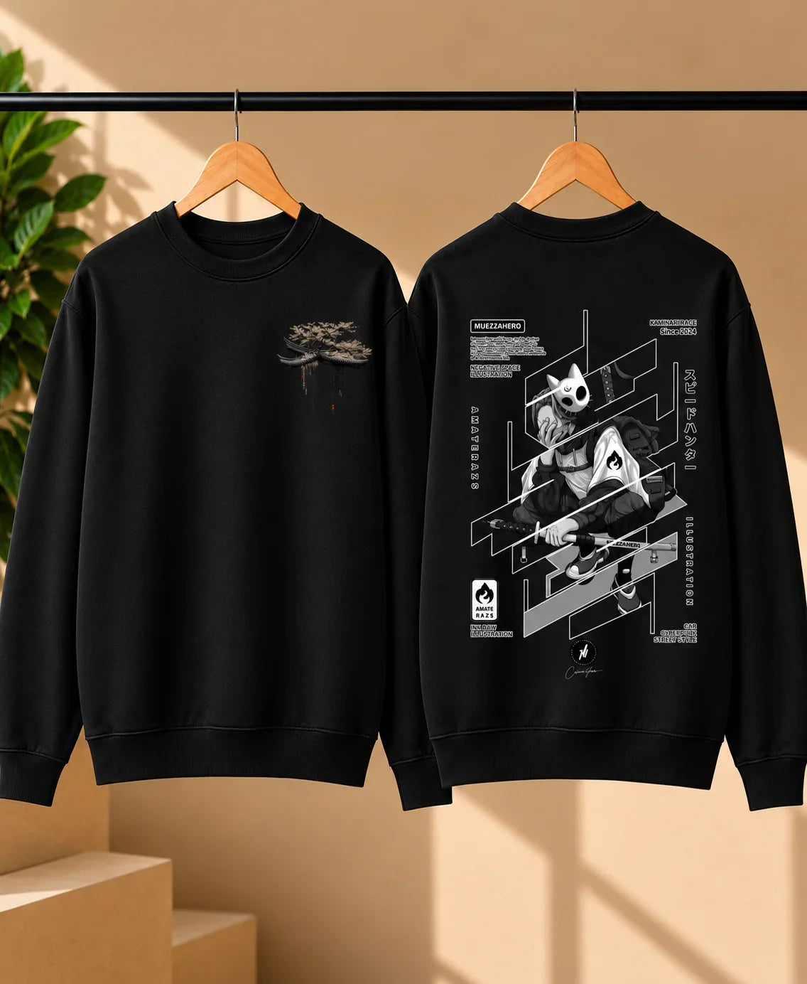 Cyberpunk Anime Graphic Oversized Sweatshirt
