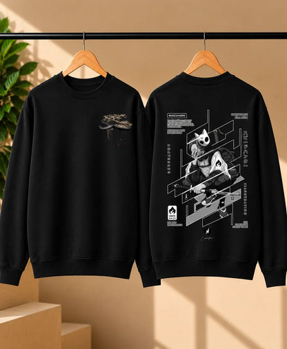 Cyberpunk Anime Graphic Oversized Sweatshirt