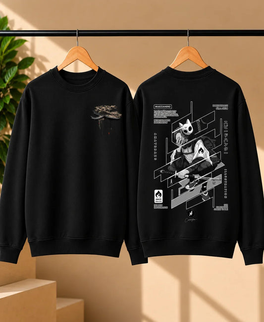 Cyberpunk Anime Graphic Oversized Sweatshirt