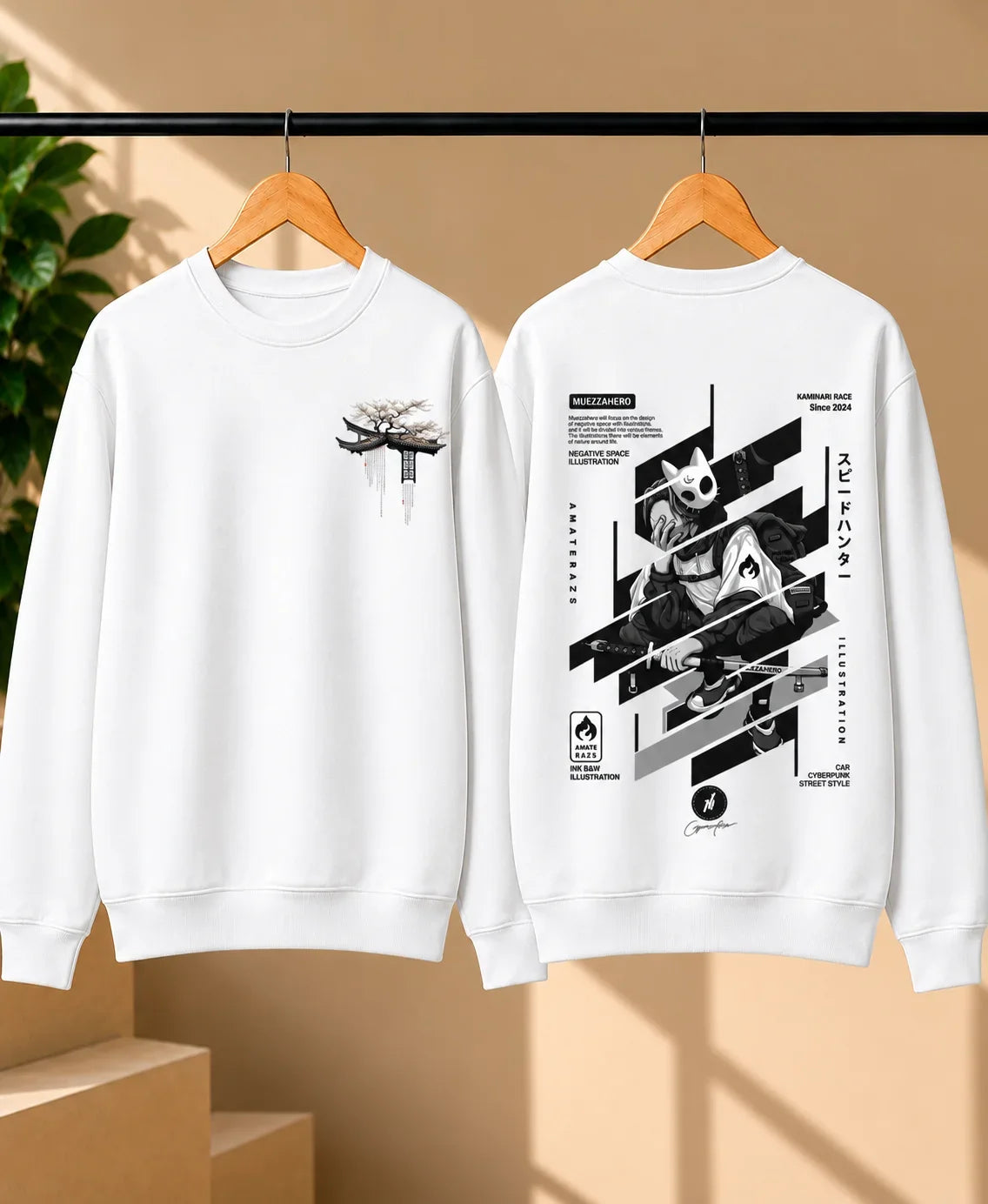 Cyberpunk Anime Graphic Oversized Sweatshirt
