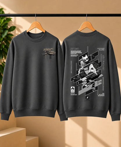 Cyberpunk Anime Graphic Oversized Sweatshirt