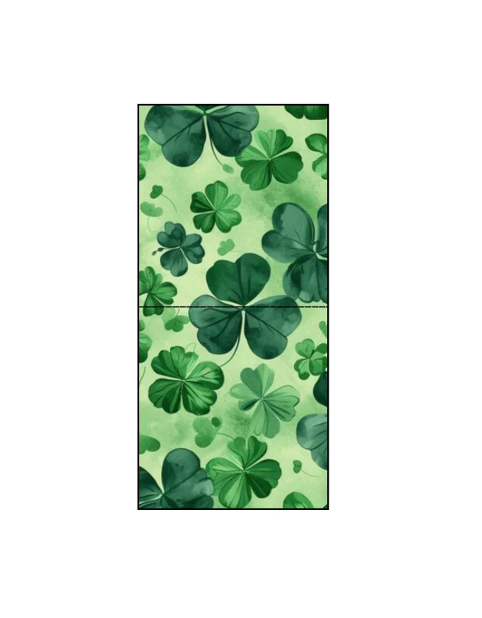 Green Clover Shamrock Canvas Tote Bag | Reusable Eco-Friendly Shoulder Shopping Bag