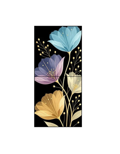 Elegant Translucent Floral Black Canvas Tote Bag | Reusable Eco-Friendly Shoulder Bag